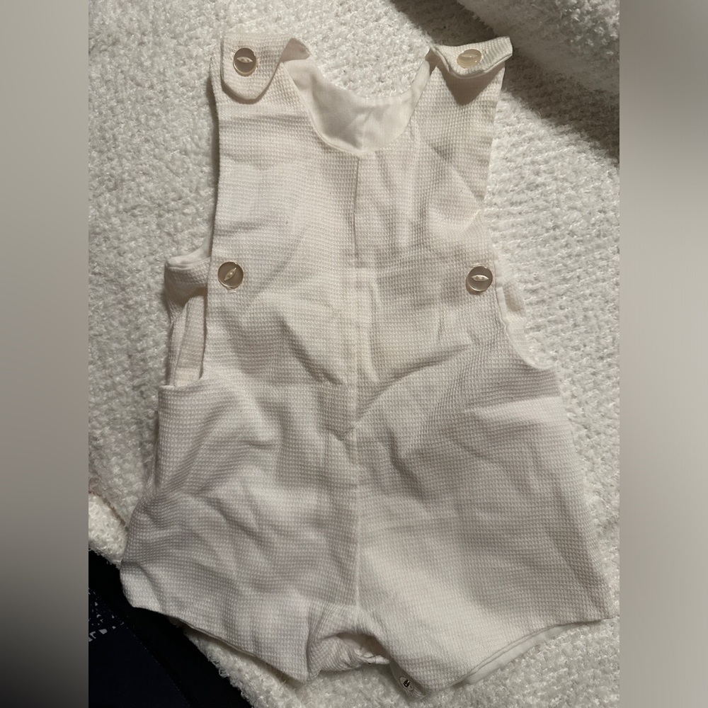 Vintage white baby smock